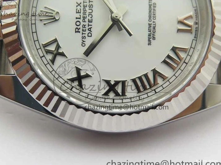 0506 New DateJust 41 126334 ARF 1:1 Best Edition 904L Steel White Roman Dial on Jubilee Bracelet A Bold 2551